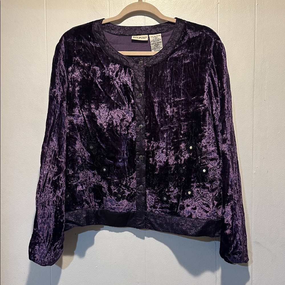 Vintage White Stag velvet jacket size xl